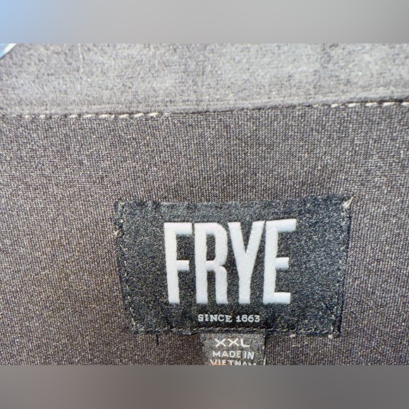 FRYE Men's Dark brown velvety like Shirt Jacket - Picture 3 of 5